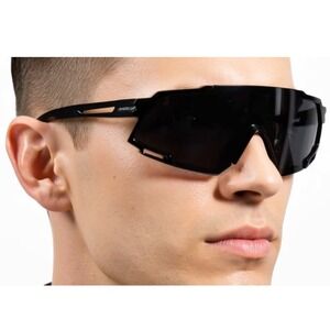 Polarized Sunglasses Black Lens Sports Eyewear UV Protection Shield Lentes Gafas